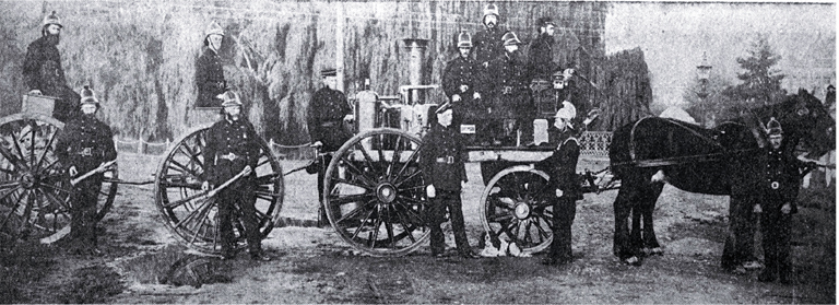 The old Chester Street fire brigade and some of the men who manned it 