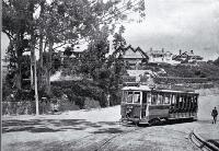 A tram heading over Cashmere Hills, Christchurch [1919]