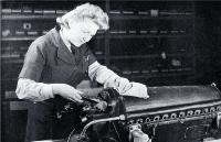 During the war, girls were engaged on a wide range of jobs 