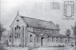 Plan for the Methodist Sunday School building, St Albans, Christchurch, to replace the old building destroyed by fire. 