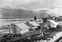 Cold quarters: the electrical engineers’ camp at Cora Lynn, near Bealey.