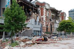 Photograph of the Civic, Christchurch, 23 February 2011. Taken by Geof Wilson.