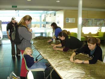 Weaving at South Library 22 June 2005