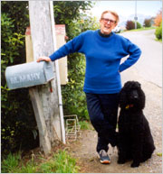 Margaret and her standard poodle Baxter