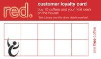 red. customer loyalty card - front
