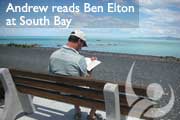 Andrew reads Ben Elton at South Bay photo