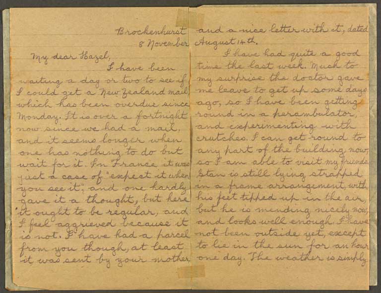 [Letter to Hazel] 8th November [1916]