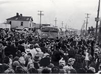 The first buses of the New Brighton run