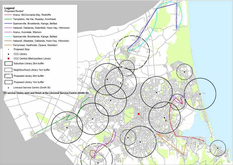 Proposed mobile library routes