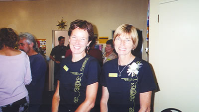 Staff wearing birthday t-shirts