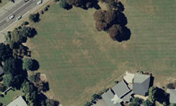 Aerial photograph showing closer view of site