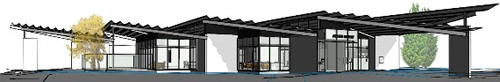 Artist's drawing of new Aranui Library