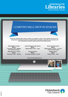 Computer Skills Drop In sessions poster