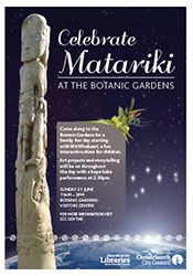 Matariki Botanic Gardens poster