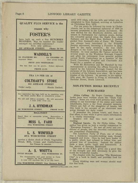 Image of Linwood Library Gazette February, 1936