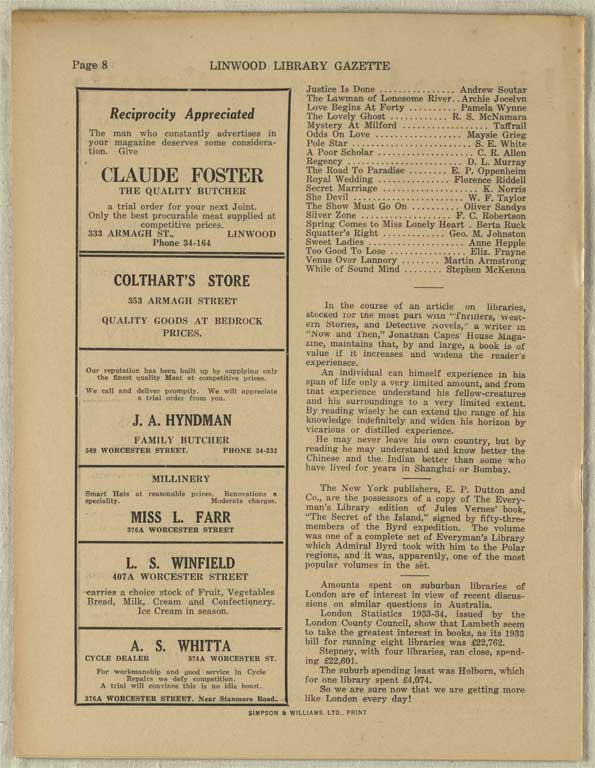 Image of Linwood Library Gazette June, 1936