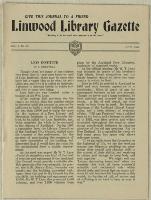 Thumbnail Image of Linwood Library Gazette