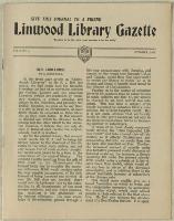 Thumbnail Image of Linwood Library Gazette