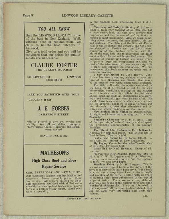 Image of Linwood Library Gazette May-June 1937