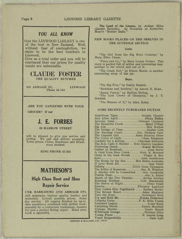 Image of Linwood Library Gazette July, 1937