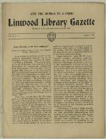 Thumbnail Image of Linwood Library Gazette