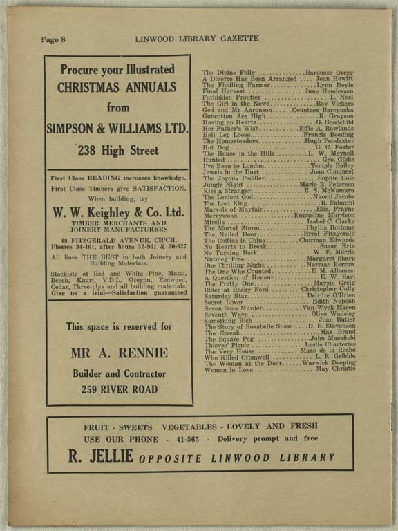 Image of Linwood Library Gazette January, 1938