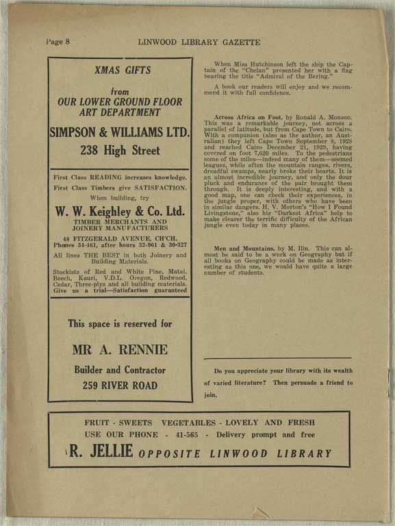 Image of Linwood Library Gazette Sept.-Oct. 1938