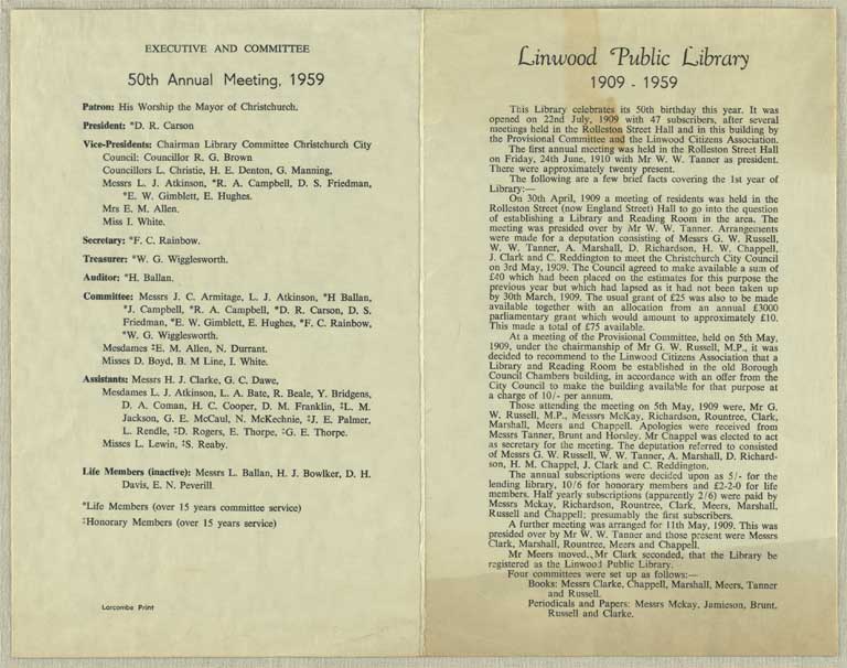Image of Linwood Public Library 1909 - 1959 1959