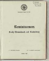 Thumbnail Image of Reminiscences : early Christchurch and Canterbury, 1922