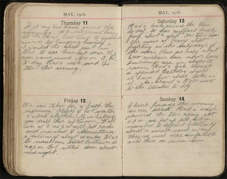 Image of War diary, 1915-1916 1915-1916