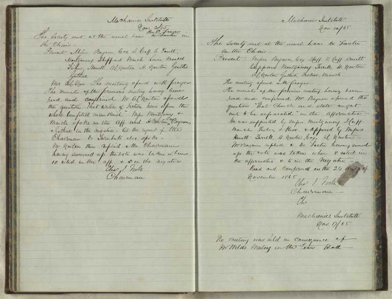 Image of Minute book, 1864 to 1869 1864-1869