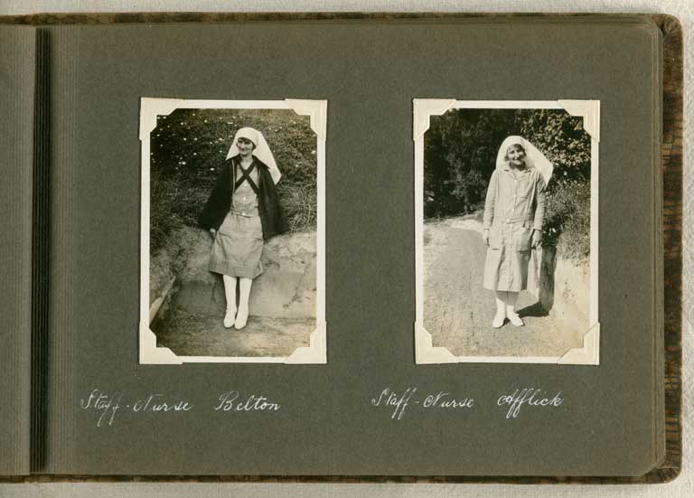 Image of Staff - Nurse Belton. Staff - Nurse Afflick. [1913-1933]