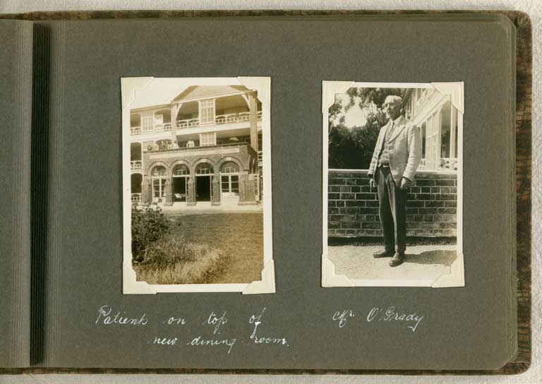 Image of Patients on top of new dining room. Mr O'Grady. [1913-1933]