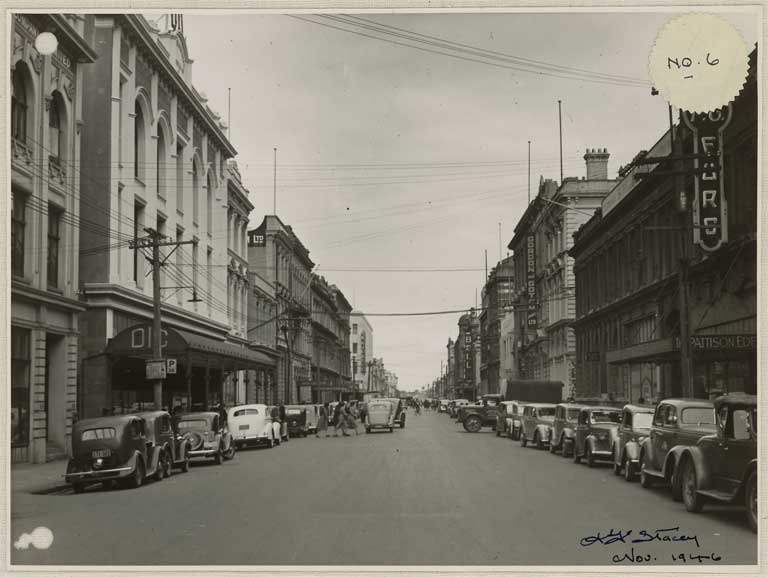 Image of No. 6. Photographs taken at random during business hours of some of our busy thoroughfares. 1946