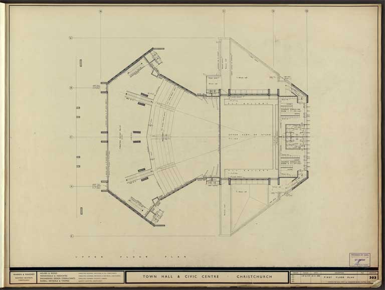 Town Hall & Civic Centre. First Floor Plan 29 August 1968 Image 2 of 12