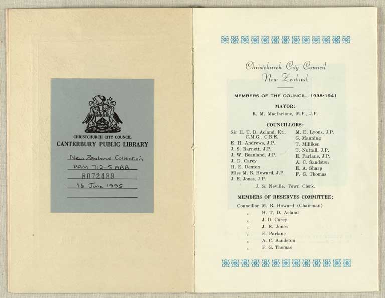 Image of Abberley Park, St. Albans, Christchurch : official souvenir programme, Saturday, 17th February, 1940. 1940