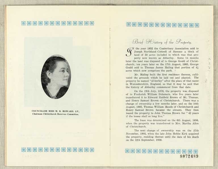Image of Abberley Park, St. Albans, Christchurch : official souvenir programme, Saturday, 17th February, 1940. 1940