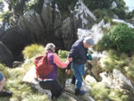 Following trampers in Fiordland