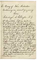 Cover of Shipboard diary 1864, Edinburgh to Wellington.