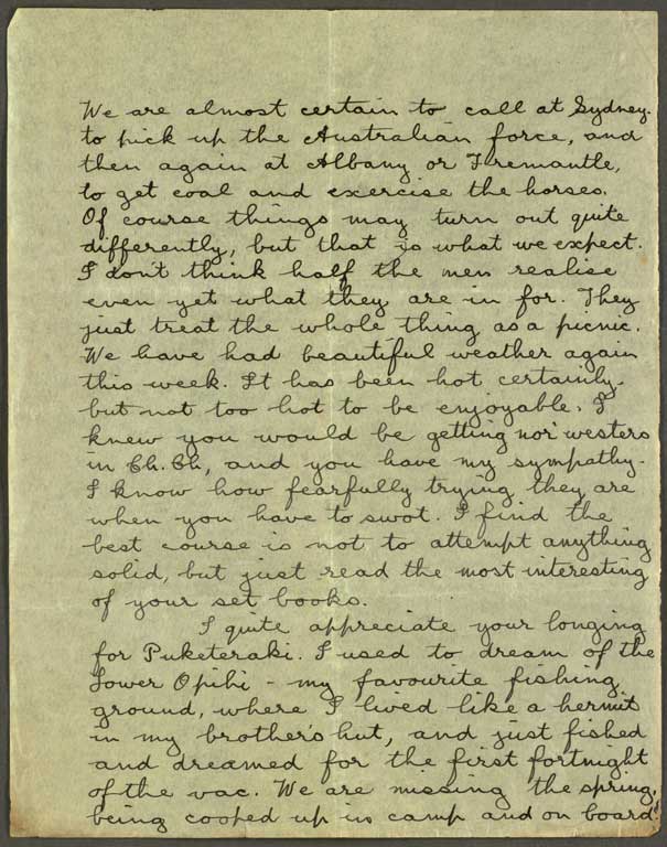 [Letter to Hazel] 15 October [1914]