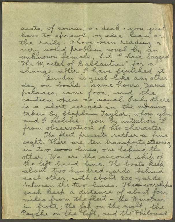 [Letter to Hazel] Sunday 18 Oct [1914]