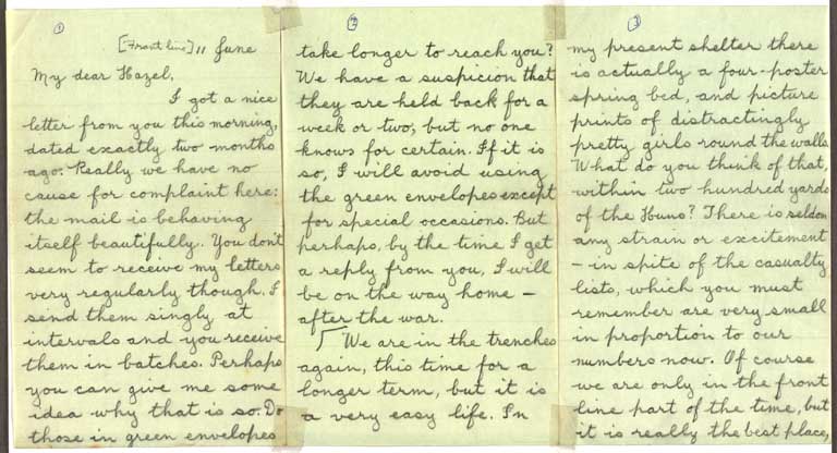 [Letter to Hazel] 11 June [1916]