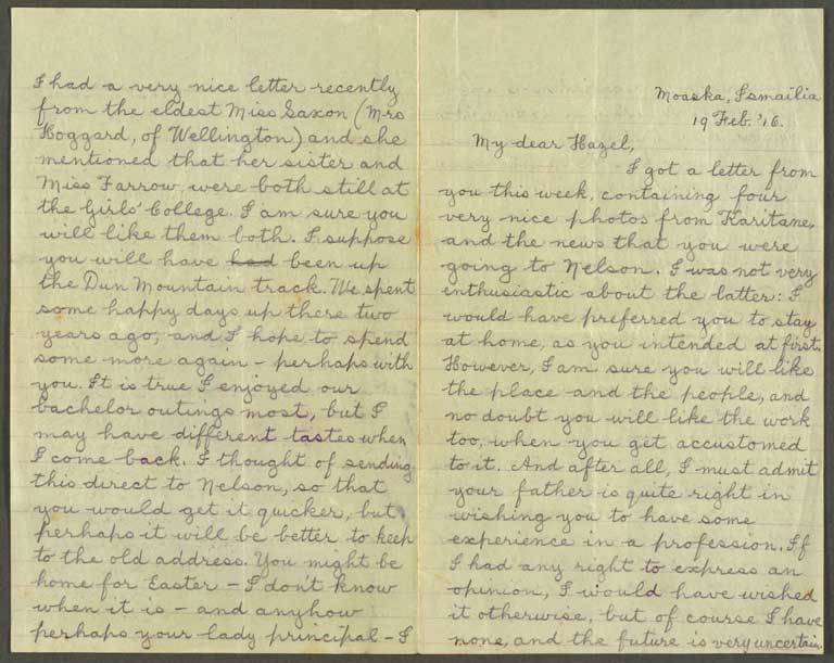 [Letter to Hazel] 19 Feb '16