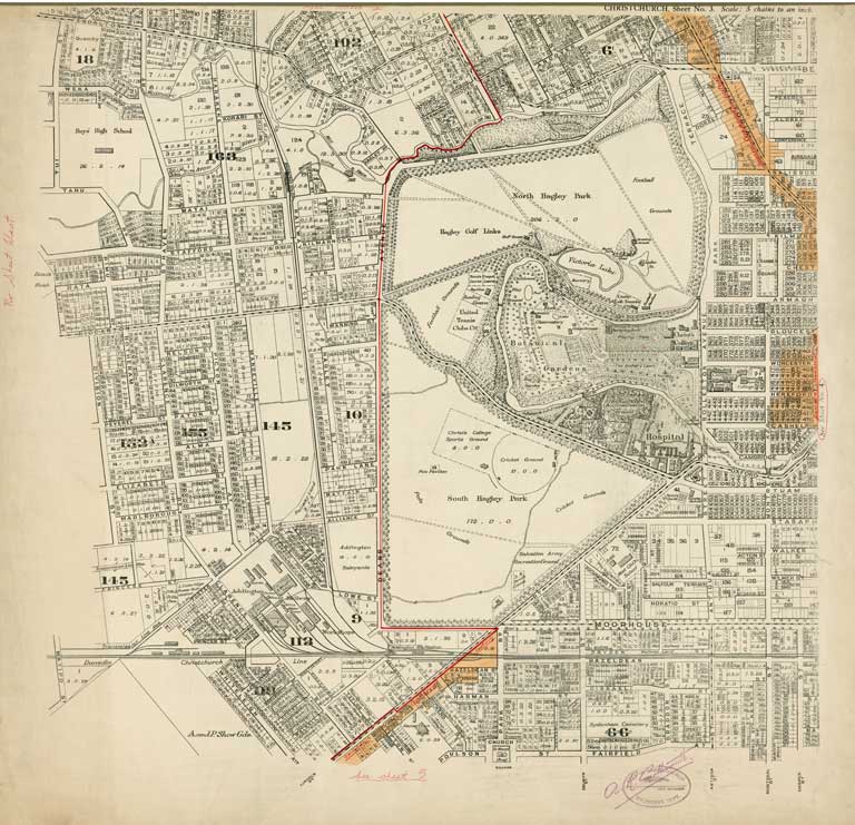 Map of the city of Christchurch. [1929] Sheet 3 of 9