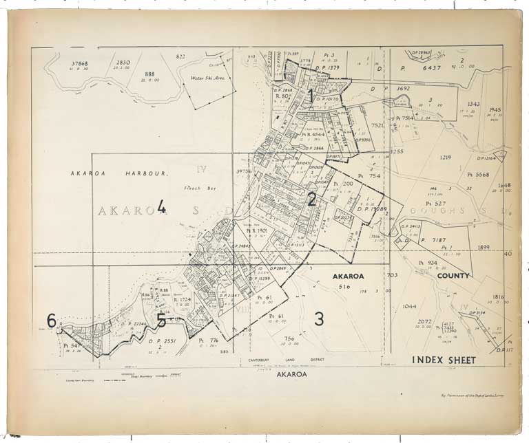 Akaroa County district planning maps : county town series. 1974 Image 1 of 7