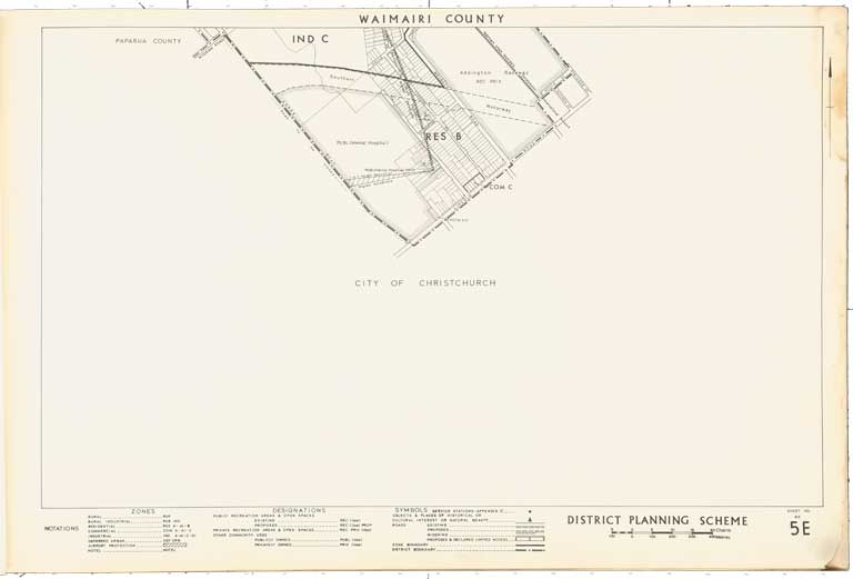 County of Waimairi - District Scheme. Planning maps. 1974 Image 3 of 23