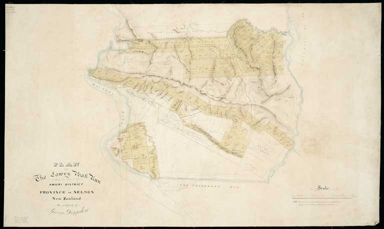 Plan of the Lowry Peak Run, in the Amuri District, province of Nelson, New Zealand : the property of George Duppa Esq. [ca. 1854] 