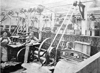 Employees at a boot and shoe making factory in Dunedin