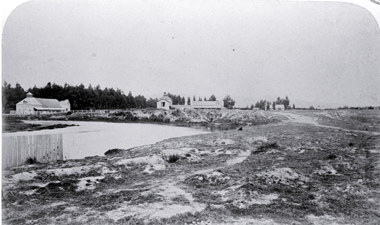 Avonside with Wards Malthouse and Brewery at the left, Christchurch 