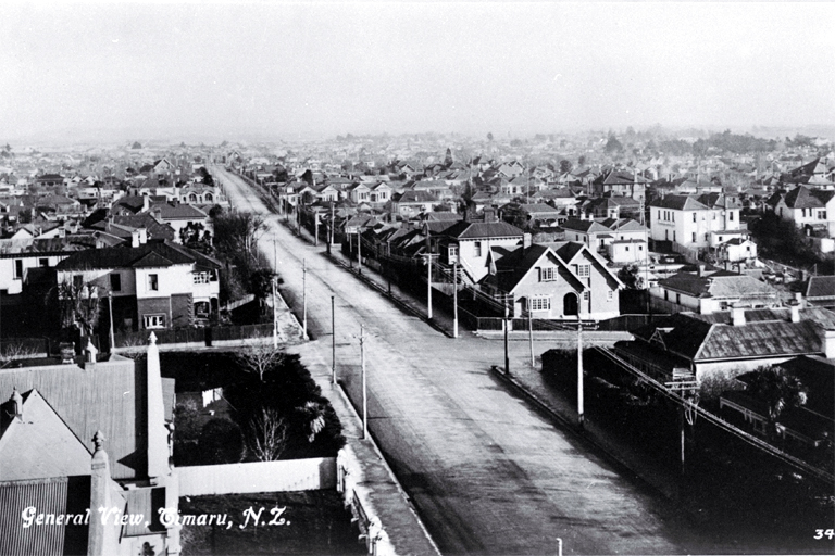 General view of Timaru, taken from a postcard 